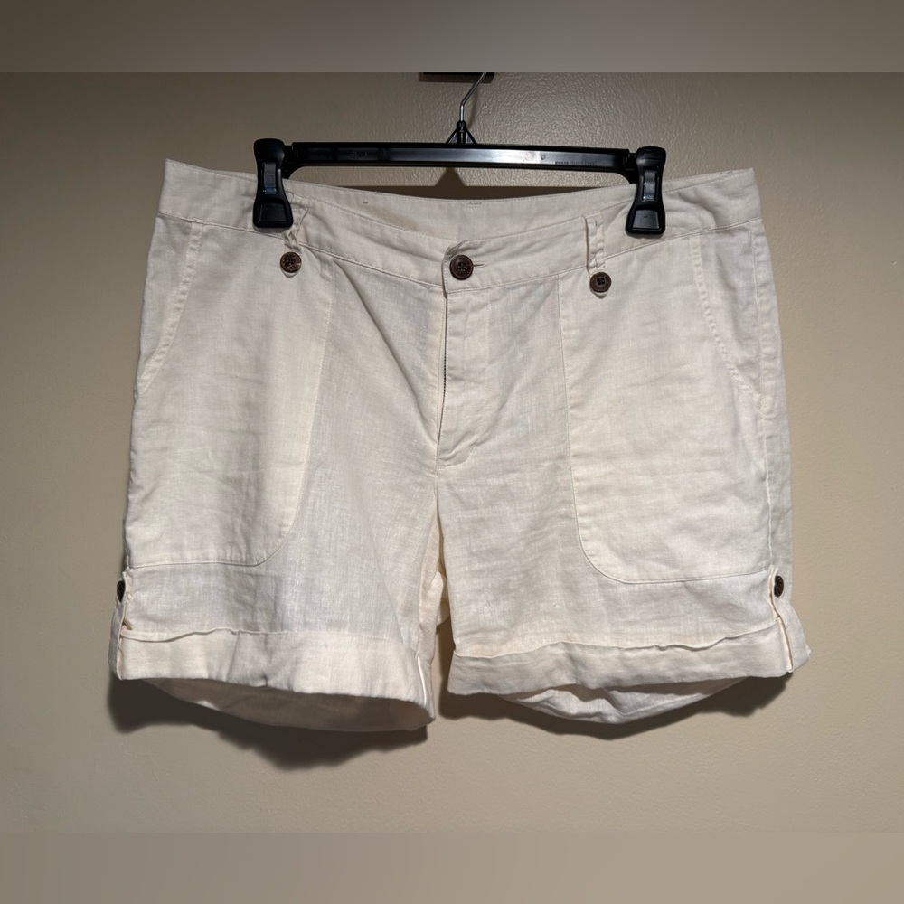 Patagonia Island Hemp organic cotton ivory shorts women’s size 12